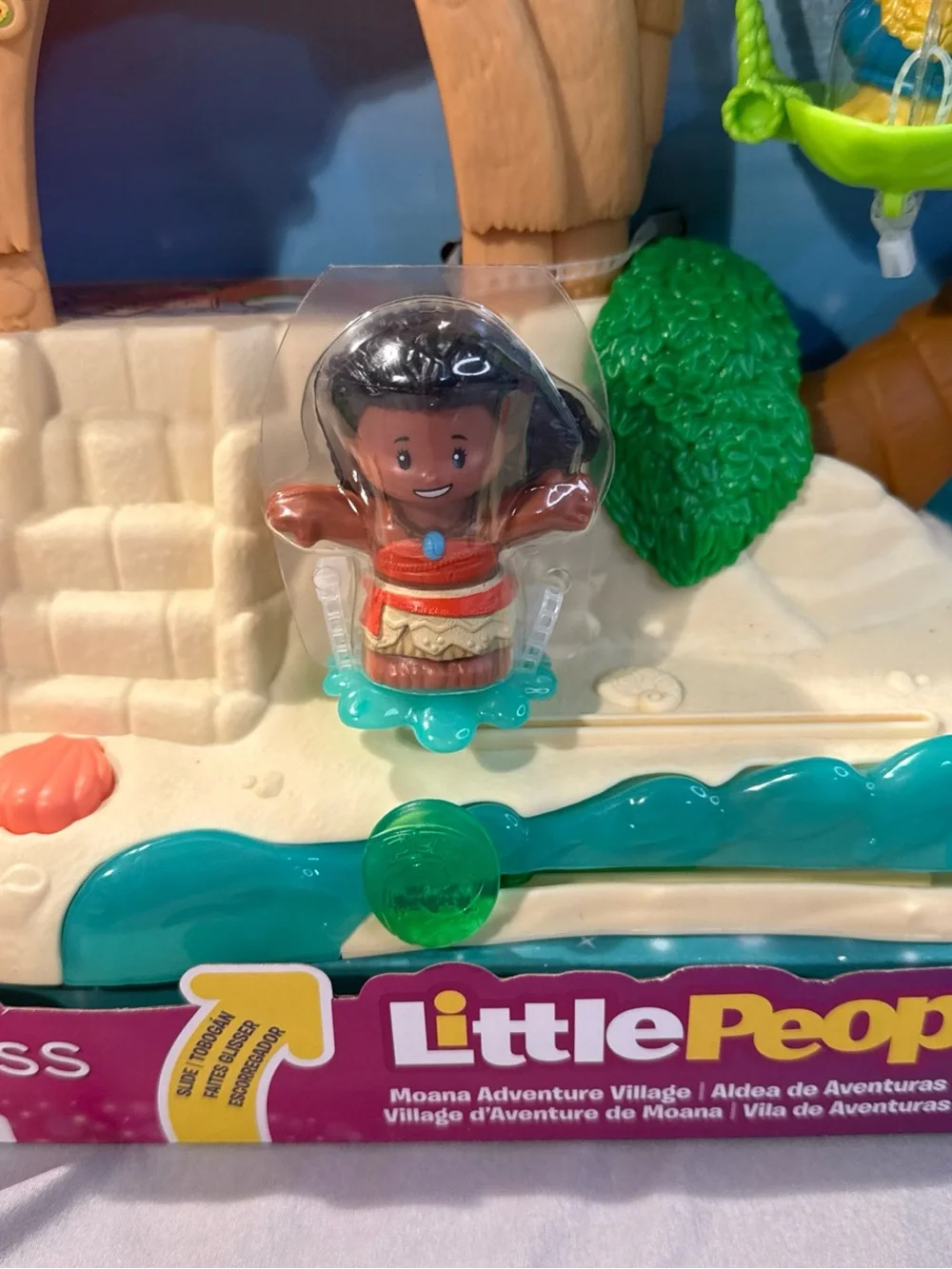 Fisher-Price Little People Moana Island Playset - Teal, Tan & Green